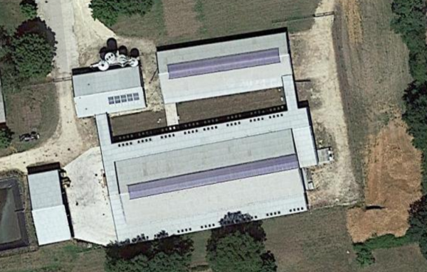 Vue aérienne élevage Porganic